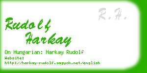 rudolf harkay business card